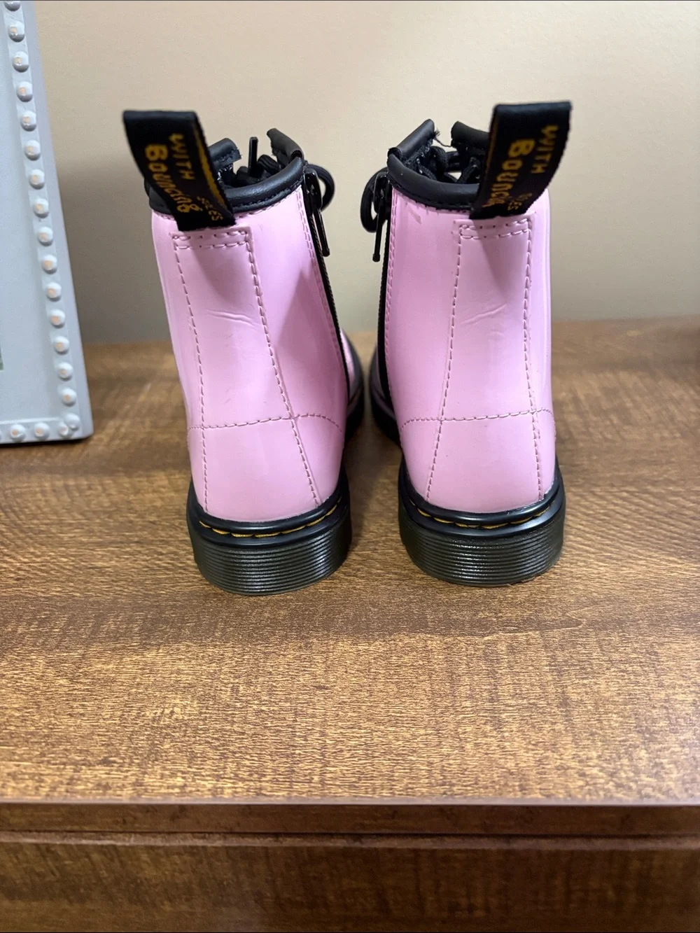 Dr. Martens shiny pink